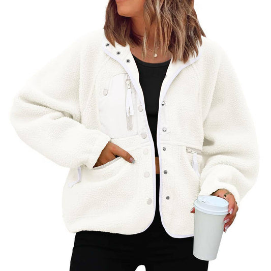 FLEECE JACKET SPORTS CASUAL HOODIE JACKET