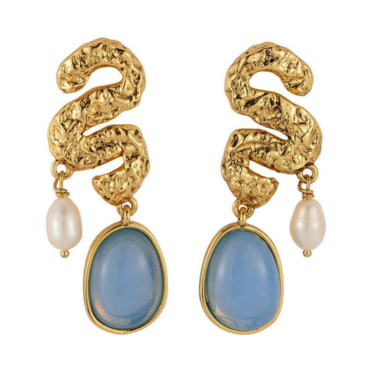 Trendy Snake Texture Stainless Steel Earrings