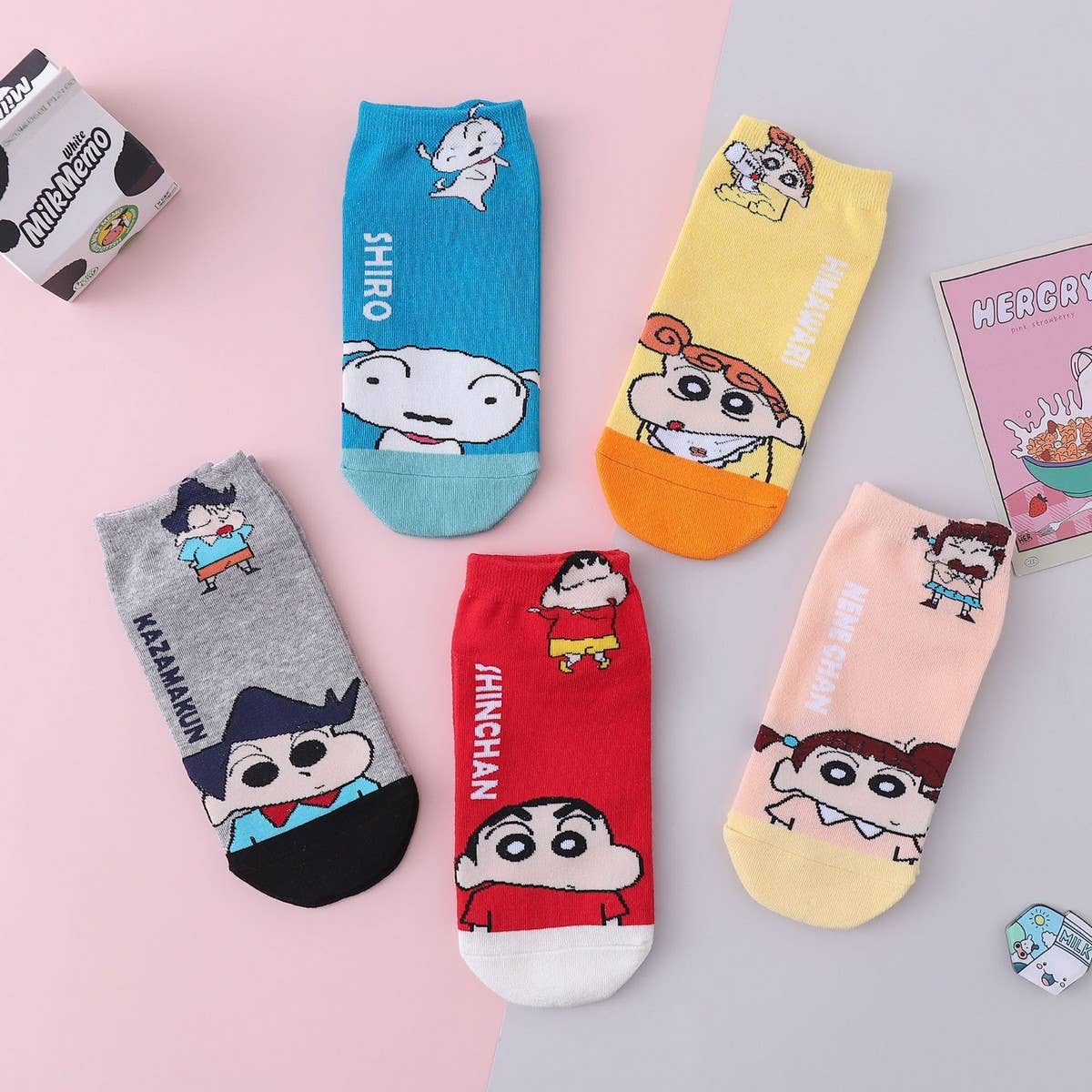 NEW STYLE CARTOON SHIN-CHAN COTTON WOMEN'S SOCKS_CWMS1397