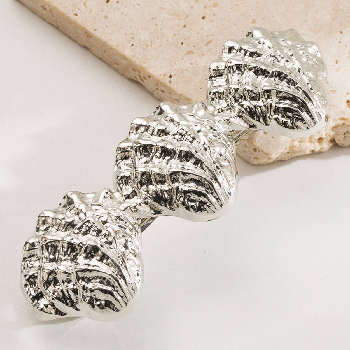 Minimalist Metal Spring Clip, Shell Shape Hairpin