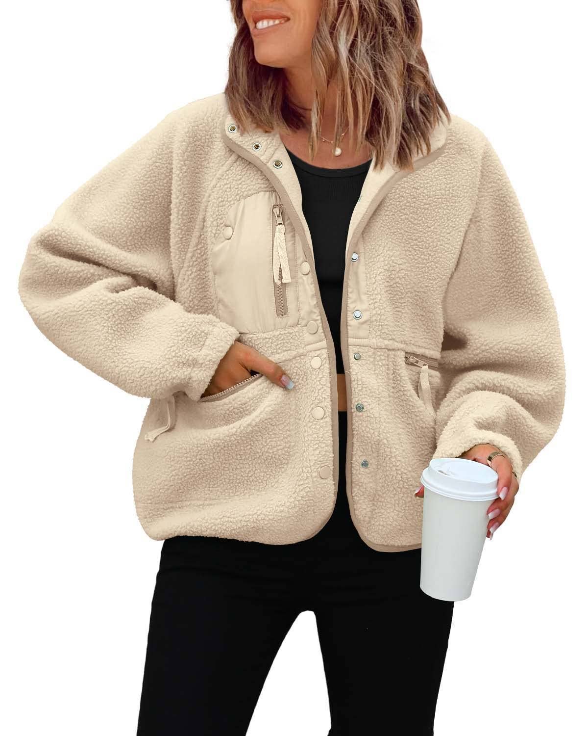 FLEECE JACKET SPORTS CASUAL HOODIE JACKET