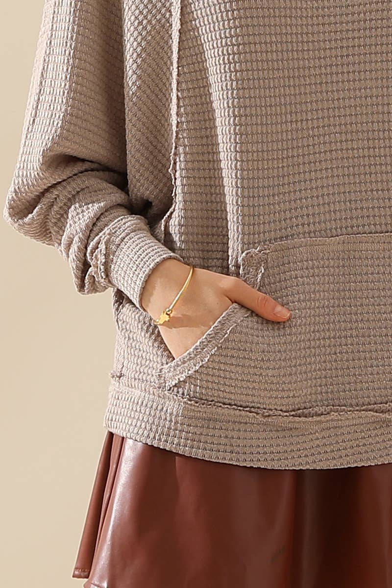 CWTTL1498_BOAT NECK POCKETED PULLOVER SWEATER KNIT TOP