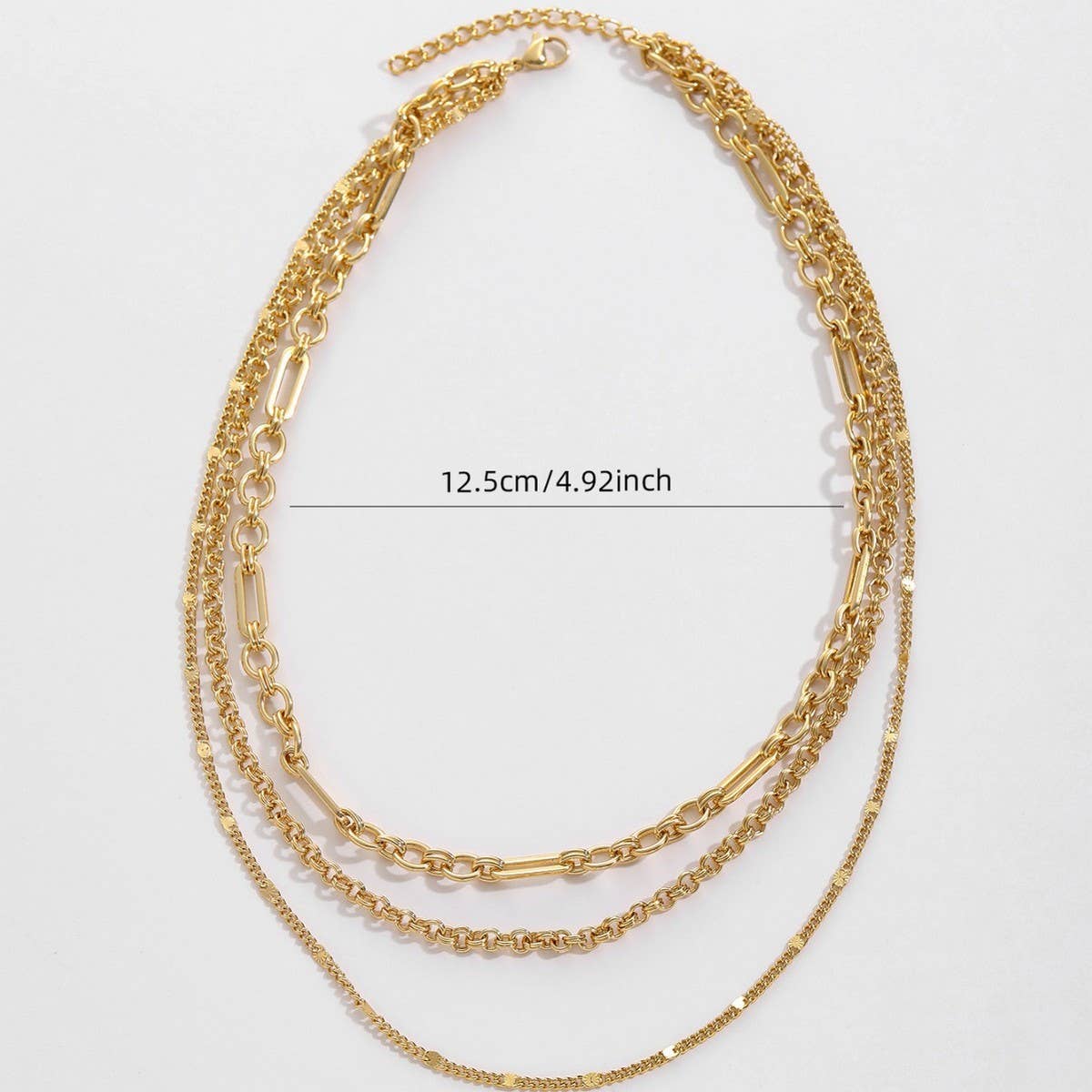 VINTAGE ELEGANT MULTI-LAYERED PAPERCLIP NECKLACE