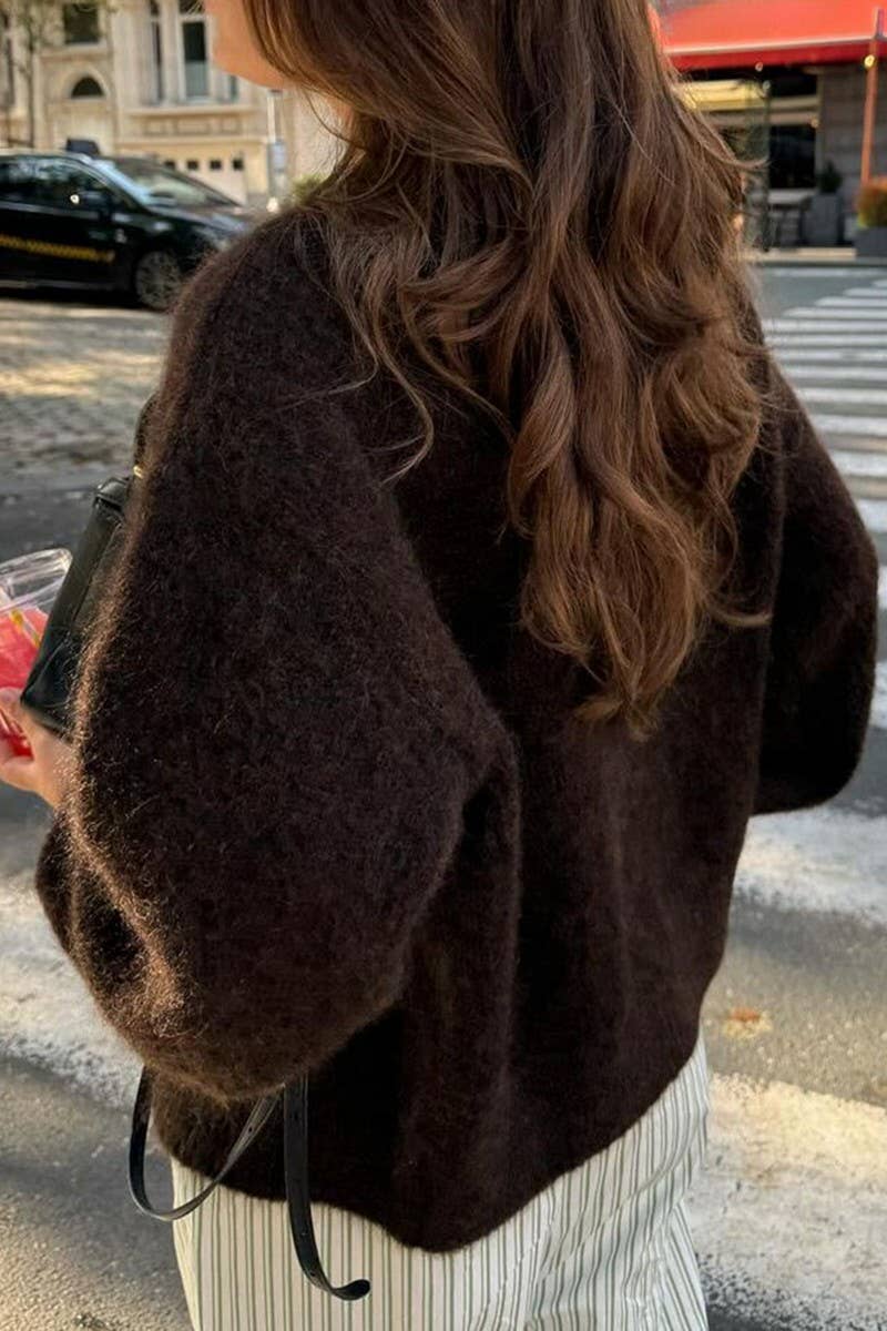 CWOCO00194_CASUAL SIMPLE BUTTON LONG SLEEVE KNIT CARDIGAN