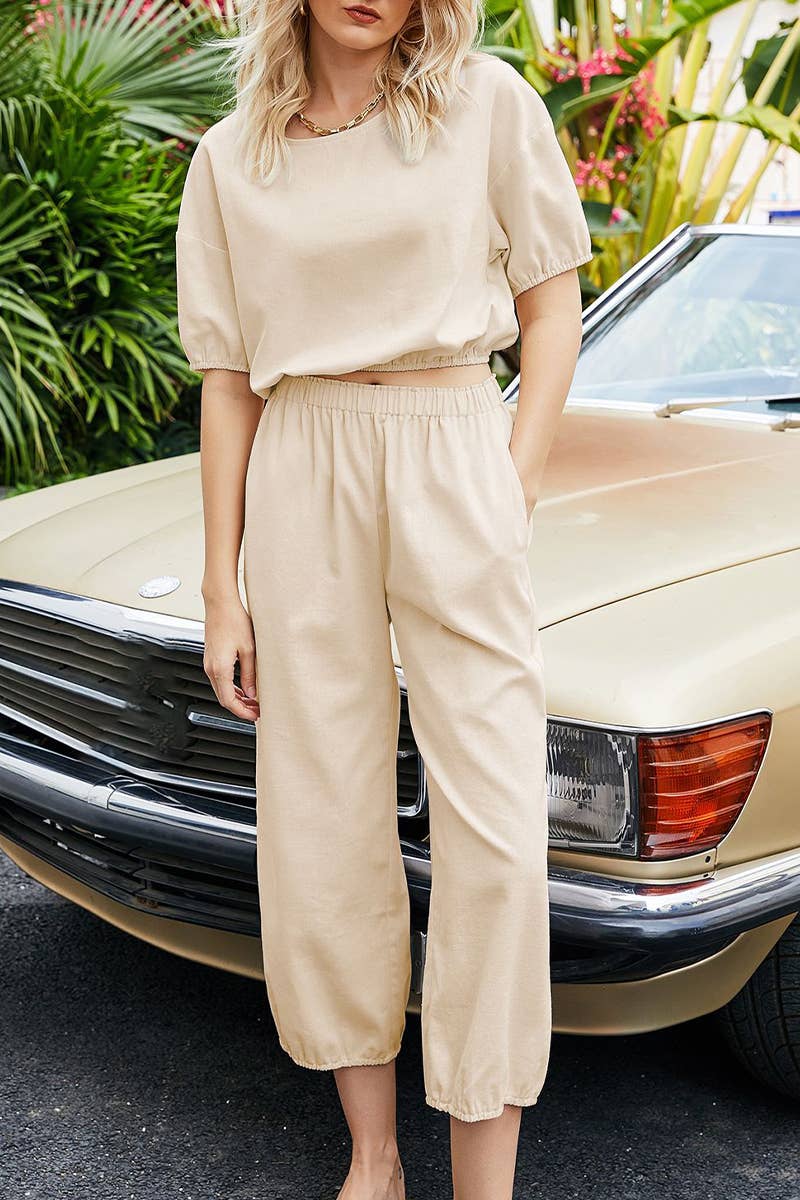 CWSS1176_SUMMER CASUAL COMFORTABLE LOOSE TWO-PIECE