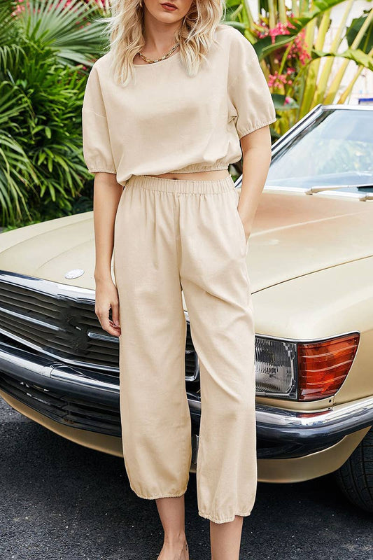 CWSS1176_SUMMER CASUAL COMFORTABLE LOOSE TWO-PIECE