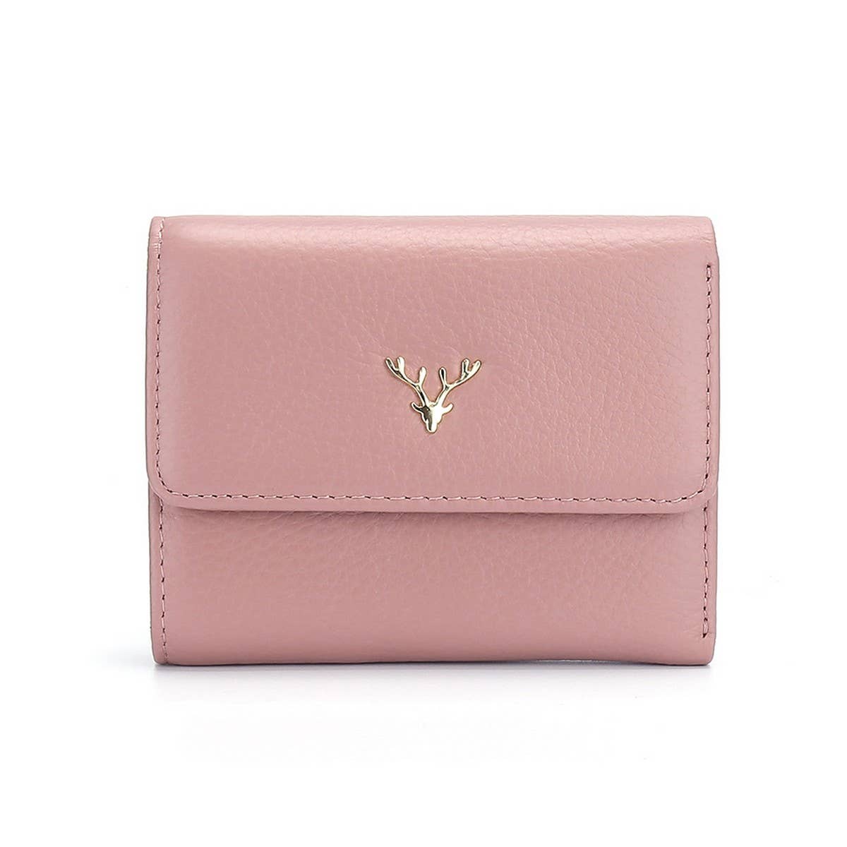 TOP LAYER COWHIDE SIMPLE FOLDING THINLEATHER WALLET_CWAB3823