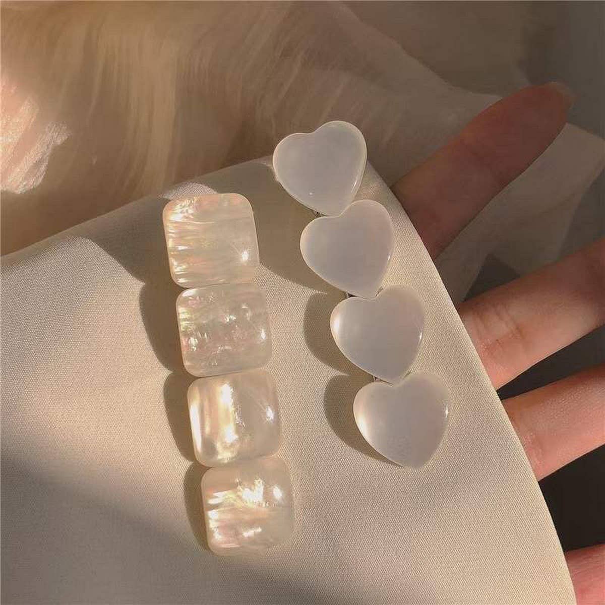 Cat-Eye Heart Hair Clip, Sweet Back Pin for Girls_CWAHA4744