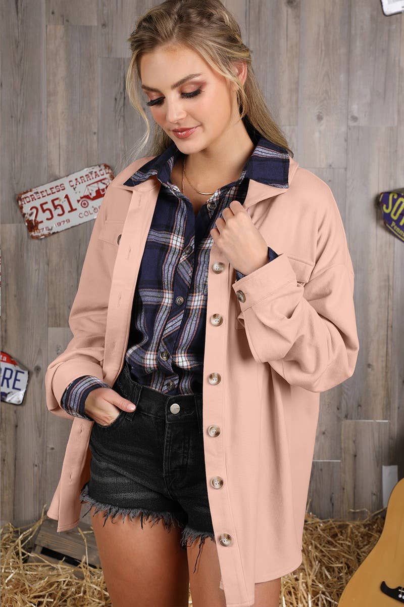 CWOJA701_SOFT AND WARM OVERSHIRTS BUTTON DOWN JACKET