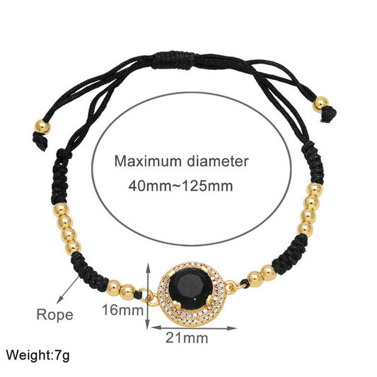 SET WITH COLORED ZIRCON BRACELET
