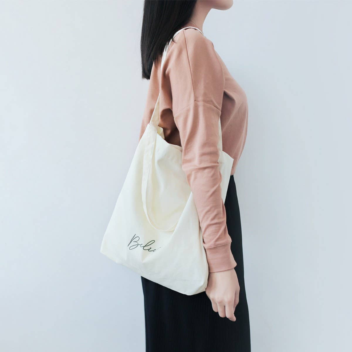 Embroidered Canvas Tote Bag for Women, Large Size_CWAB5625