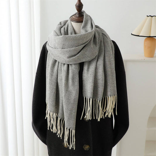 Cozy Water Ripple Wrap Scarf for Fall Season