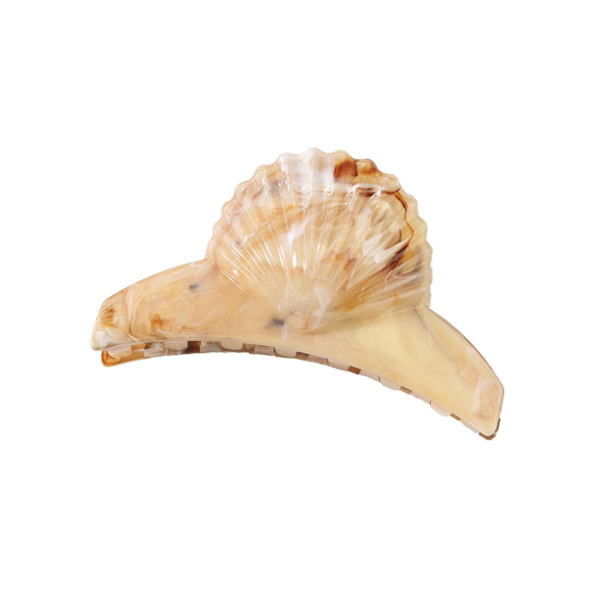 CWAHA07428_MARBLE SHELL HAIR CLAW CLIP FOR WOMEN UPDO