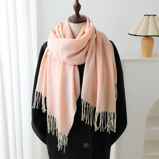 Cozy Water Ripple Wrap Scarf for Fall Season