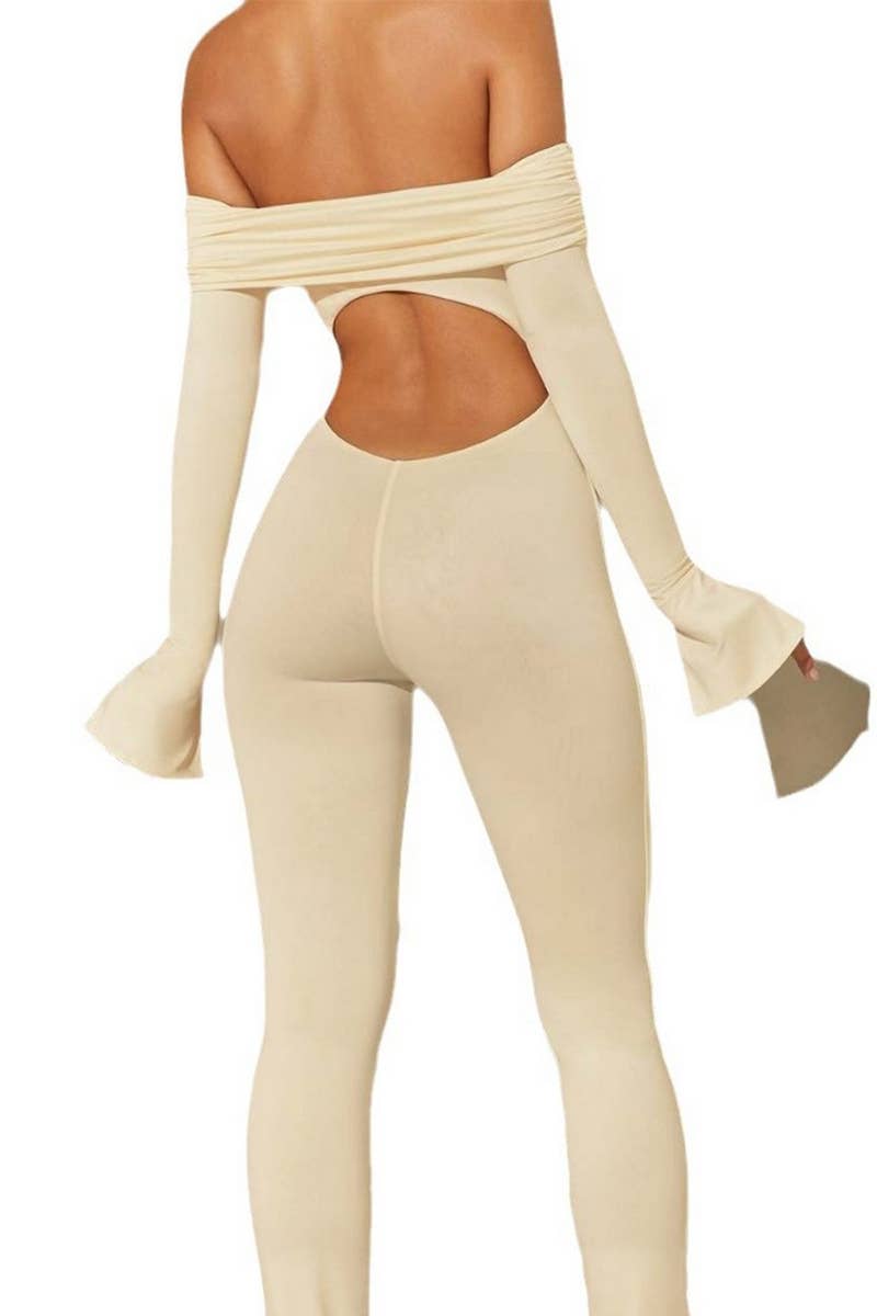 CWSS1085_TEMPERAMENT ONE-SHOULDER BACKLESS JUMPSUIT