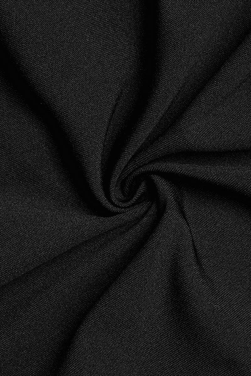 CWDSD8744_COLORBLOCK RUFFLE TRIM LONG SLEEVE DRESS