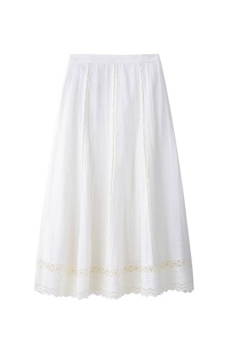 CWSBSS0062_CROCHETED SHORT-SLEEVED SHIRT + SKIRT GENTLE SUIT