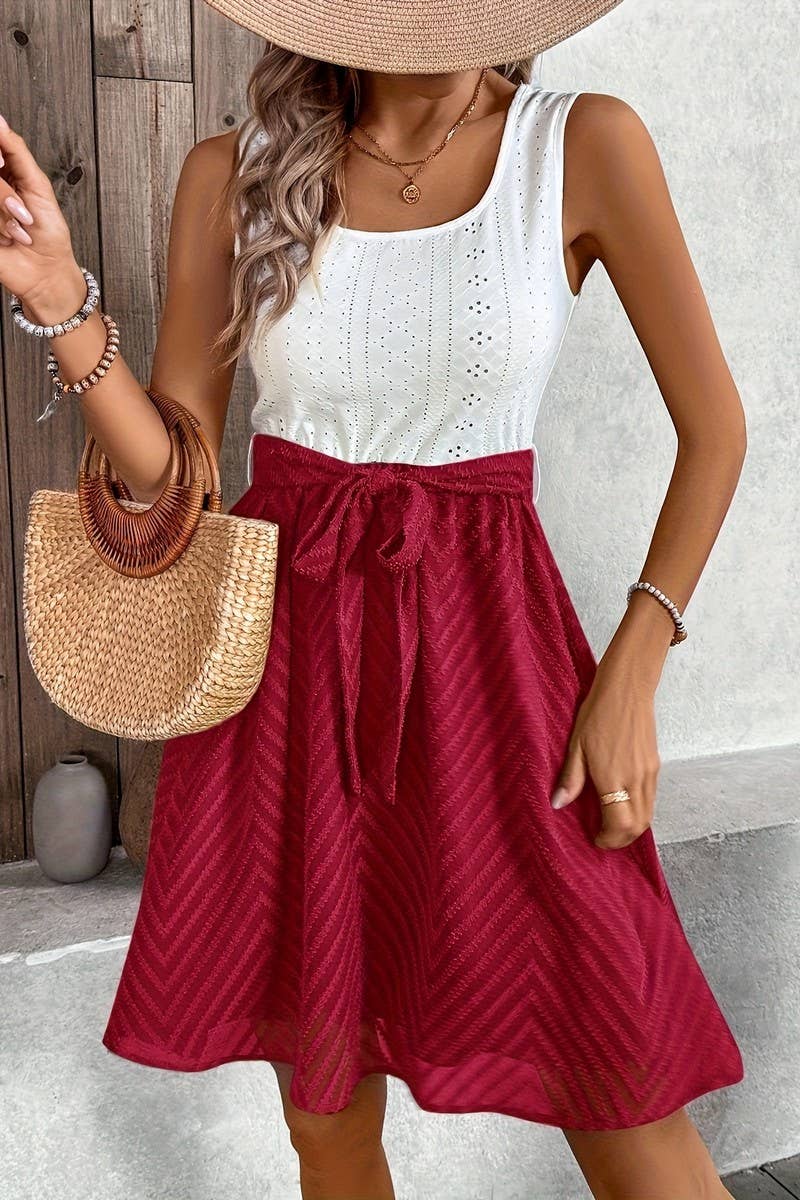 CWDSD8766_SUMMER FASHION SLEEVELESS DRESS