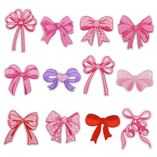 NEW PINK BOW SERIES EMBROIDERED PATCHES