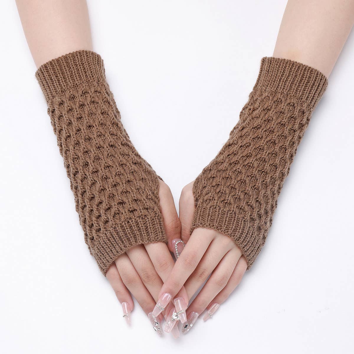 WARM AND COLD-PROOF PINEAPPLE FLOWER GLOVES_CWAG0107
