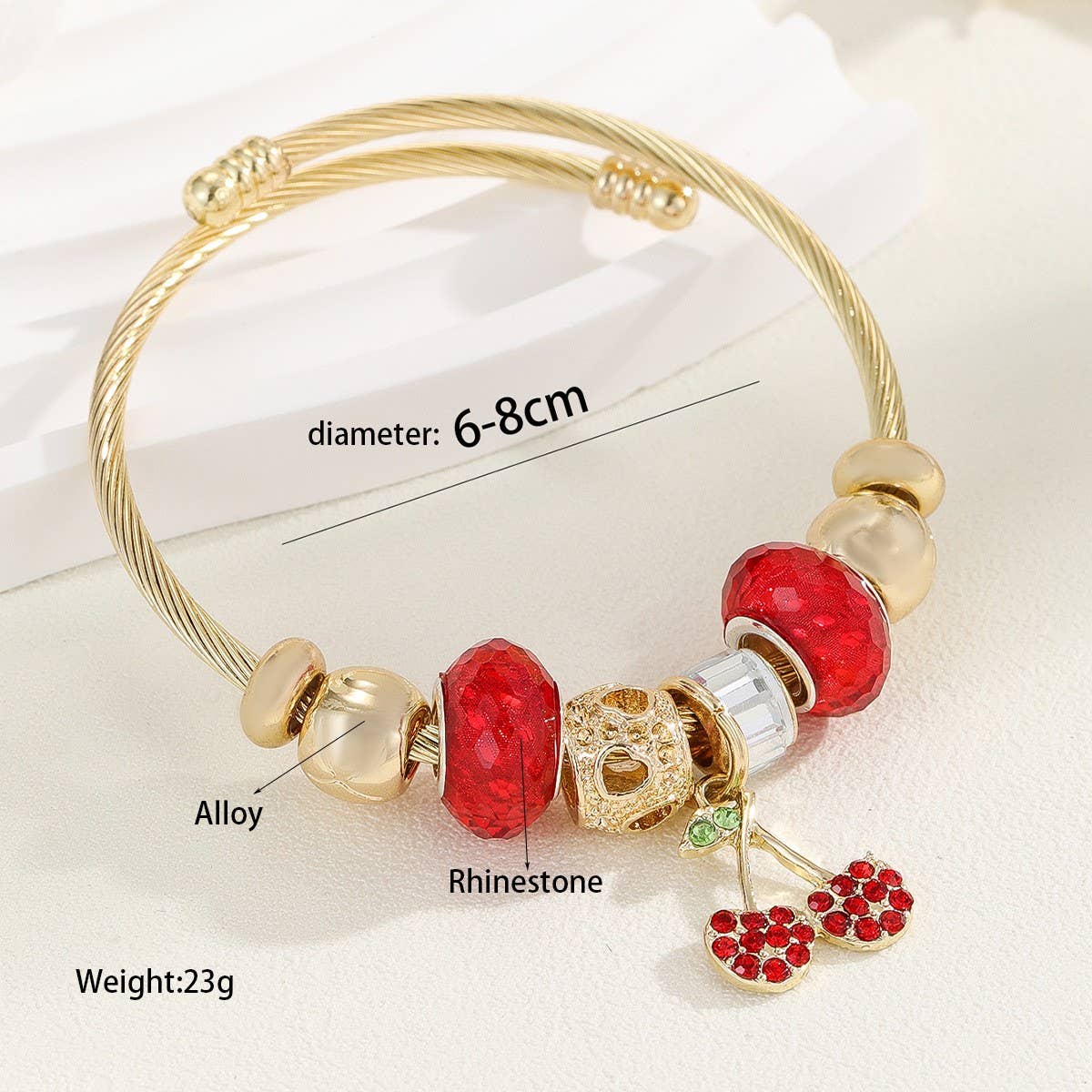 Unique Beaded Bracelet with Flower & Eye Pendant