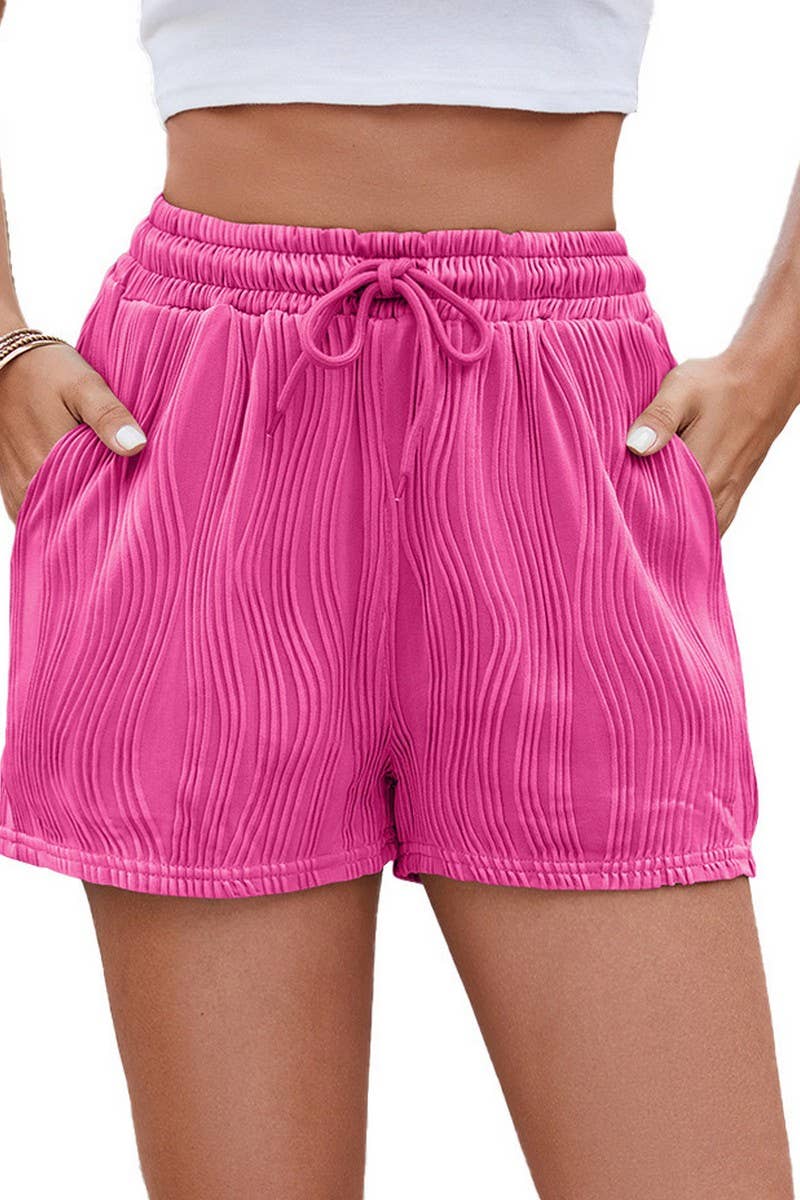 CWBSP0563_SOLID DRAWSTRING POCKET CASUAL SHORTS