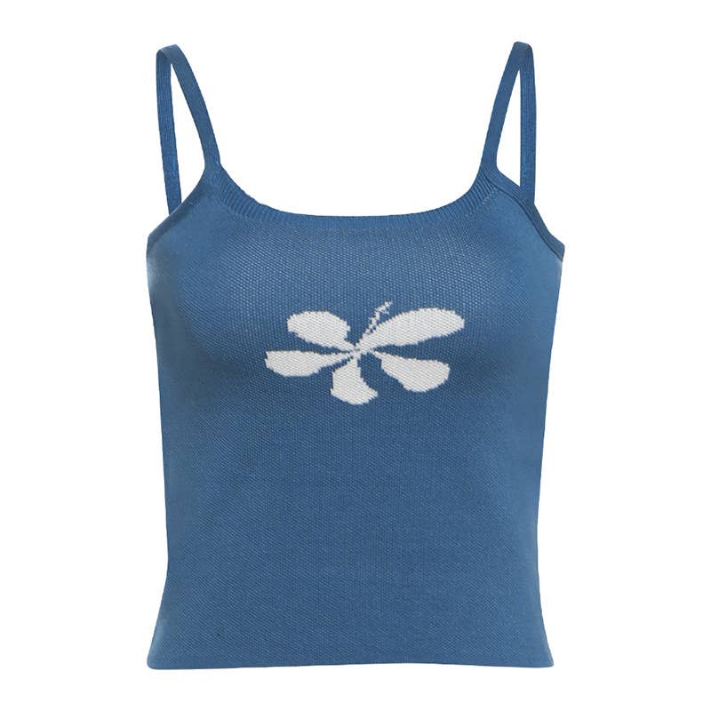 Comfy Sexy Floral Knit Crop Cami Top