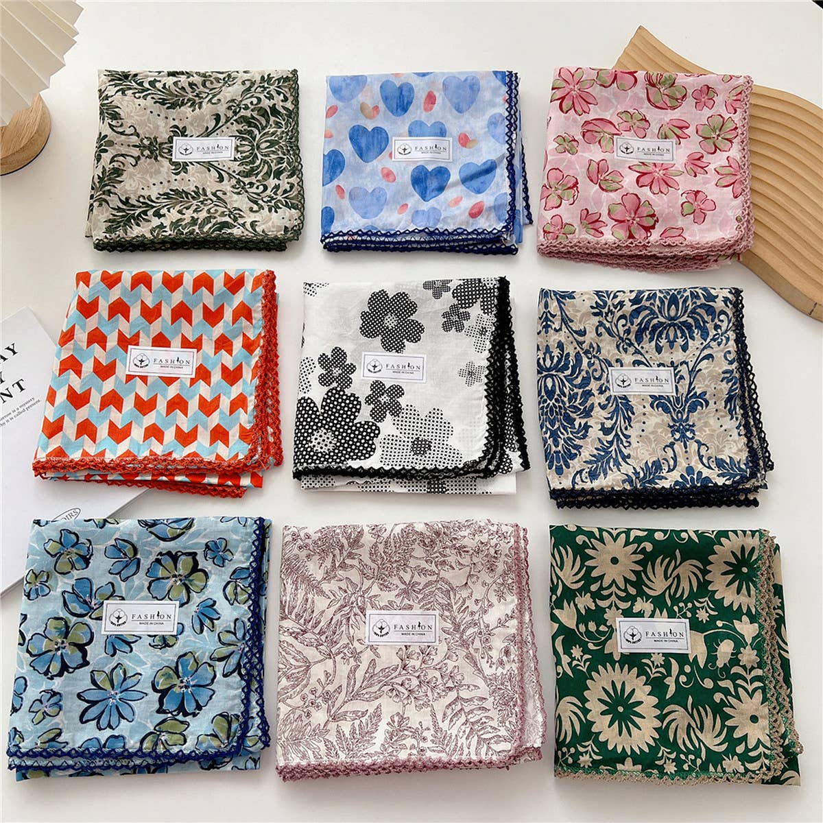 Cotton Linen Square Scarf for Women¡¯s Neck Wrap