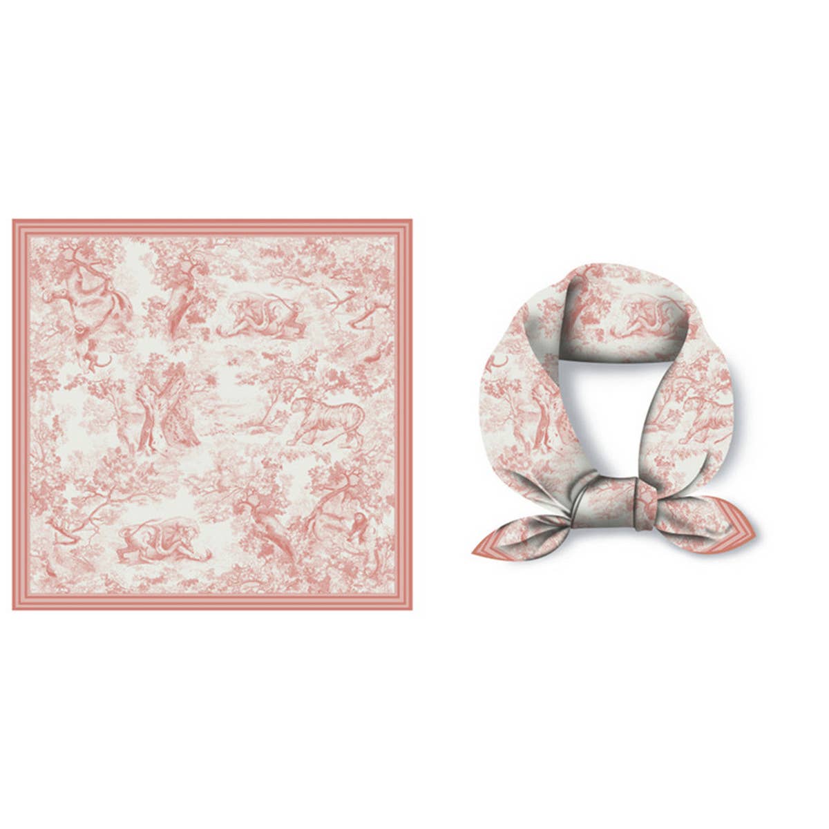 Versatile Square Scarf ? Hair Tie&Bag Wrap Ribbon