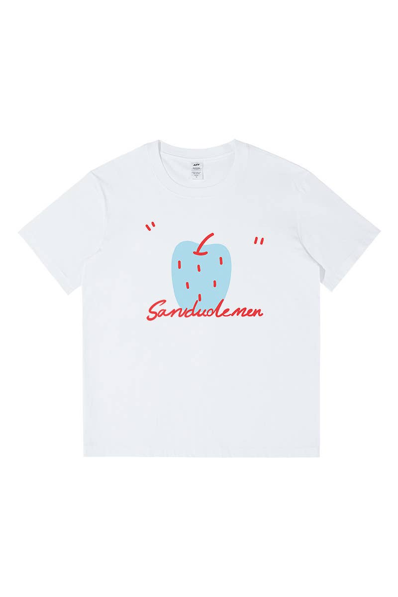 CWTTS1595_SUMMER LOOSE LAZY STYLE SHORT-SLEEVED TOP