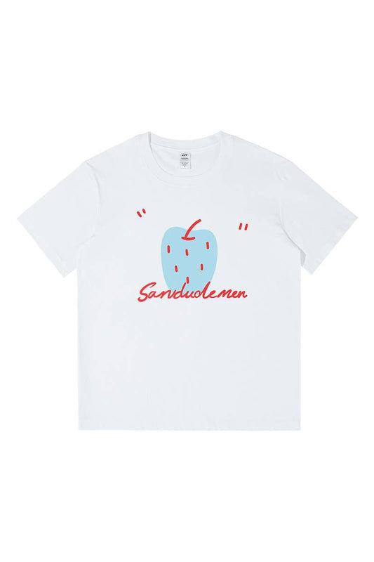 CWTTS1595_SUMMER LOOSE LAZY STYLE SHORT-SLEEVED TOP