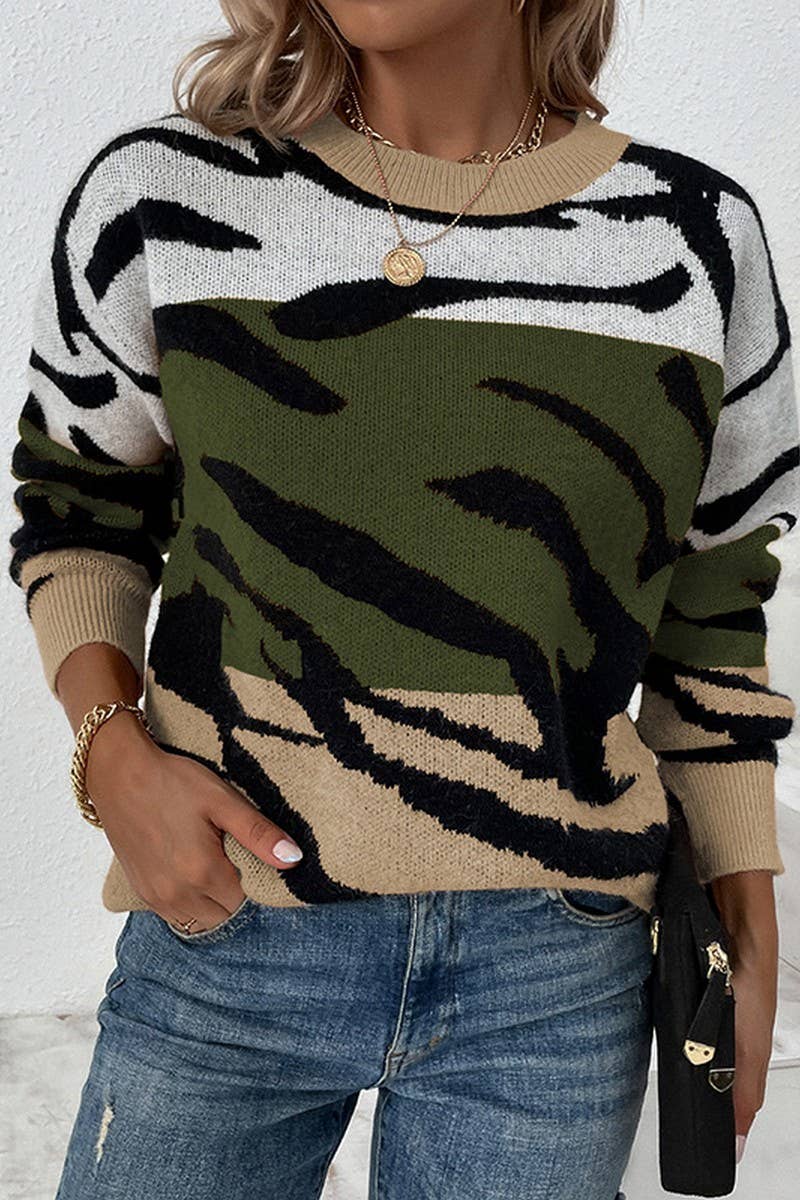 CWOSWL1718_Crew Neck Long Sleeve Pullover Sweater
