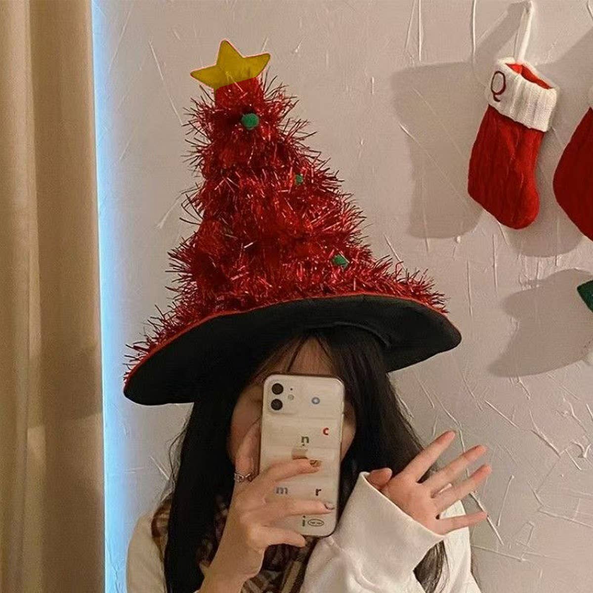 CWAH4077_CHRISTMAS DECORATIONS PARTY DRESS UP SANTA HAT