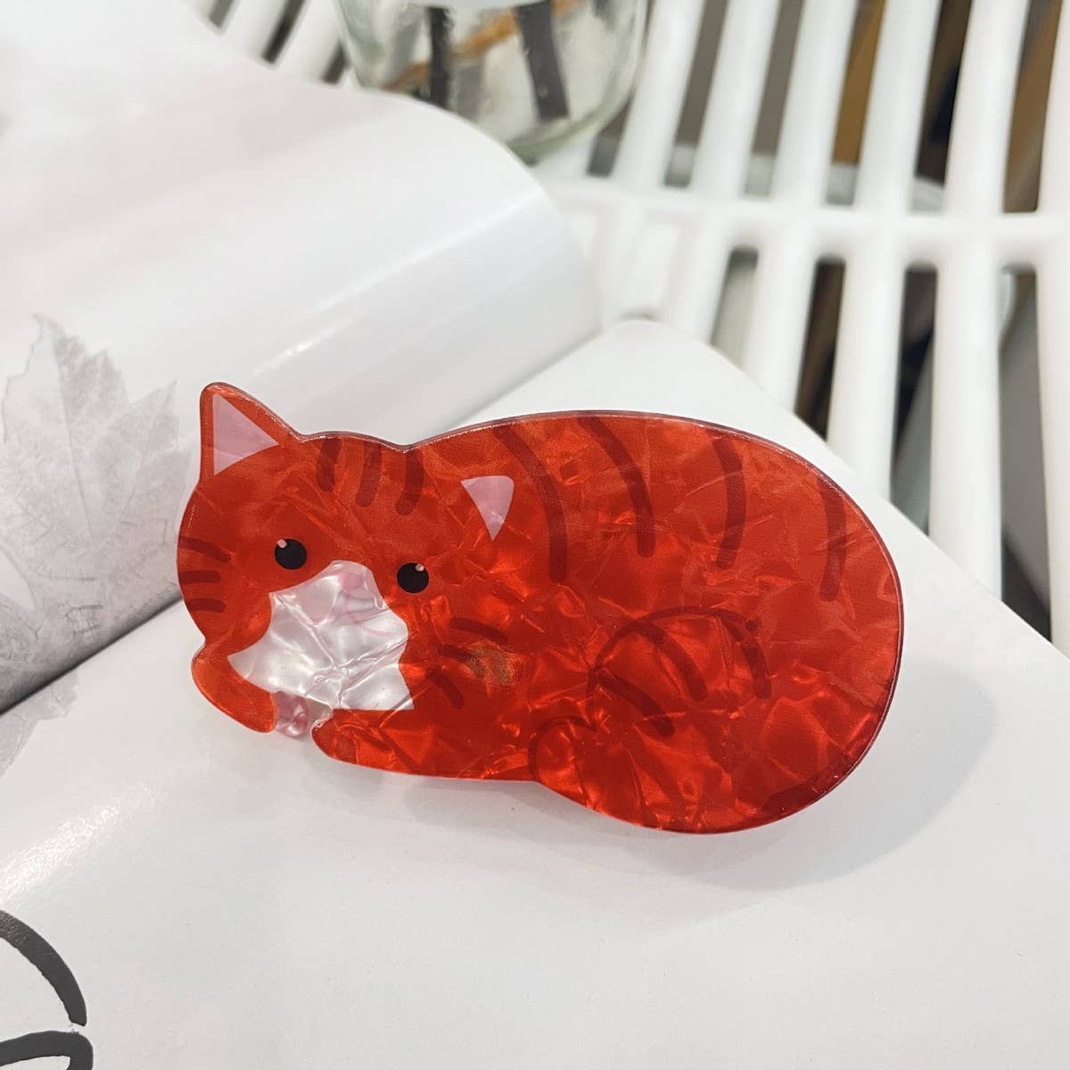 CWAHA1510_CUTE CARTOON ANIMAL CAT SWAN HAIR CLAW CLIP