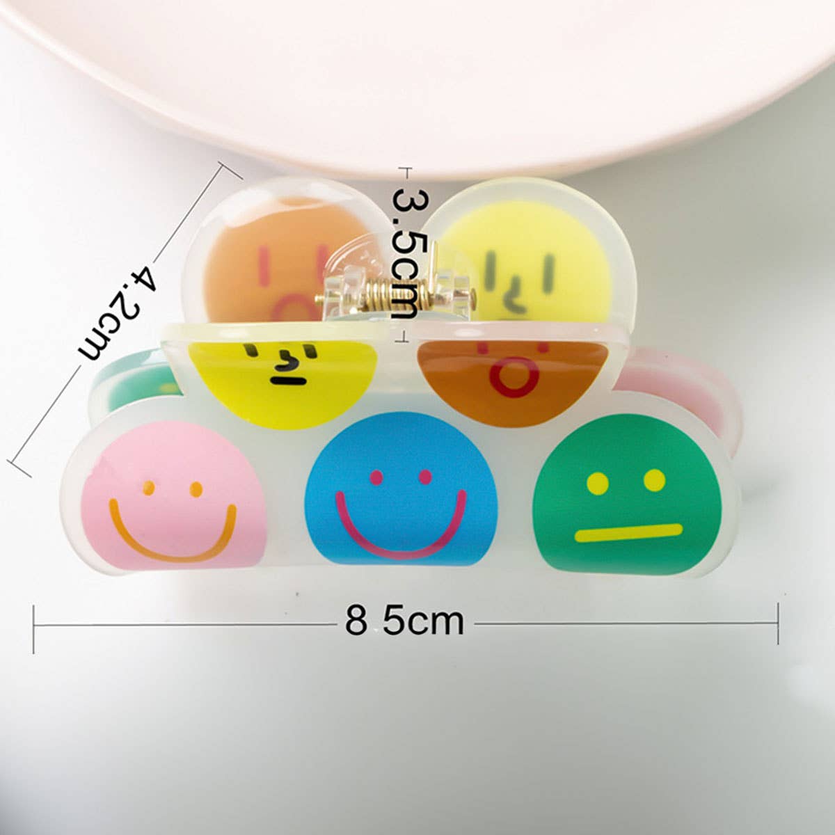 Cartoon Smiley Hair Claw - Cute Back Head Clip_CWAHA0279