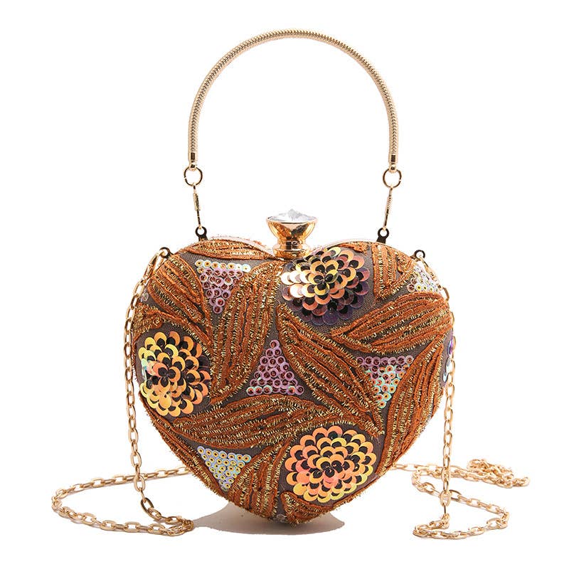 Fashionable sequined hand-picked shoulder bag