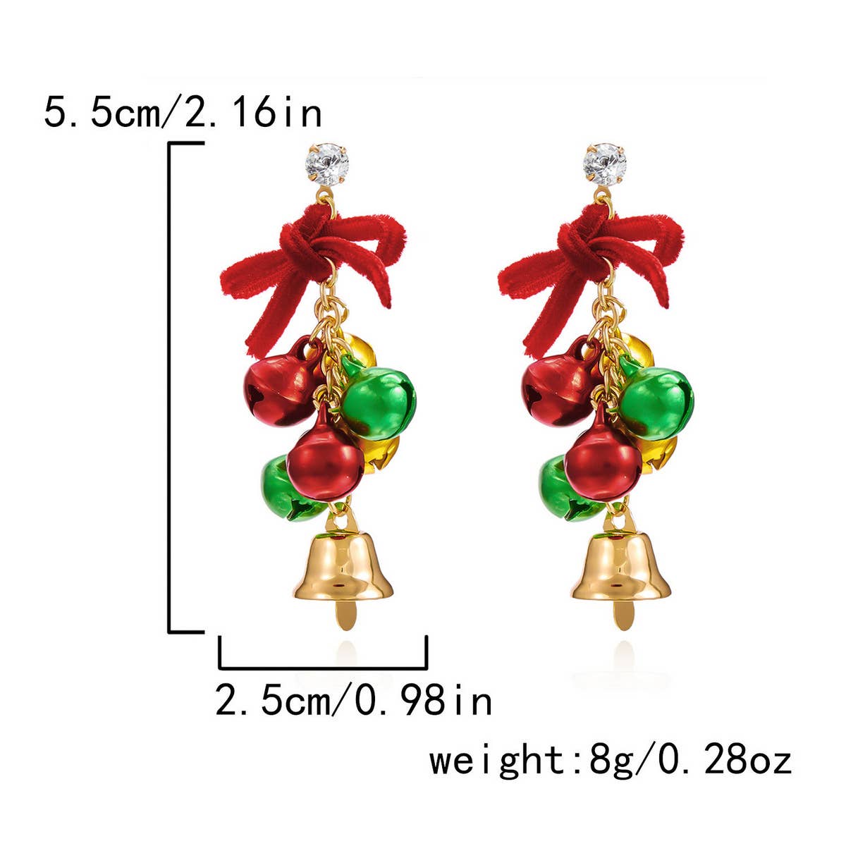 CHRISTMAS TREE SNOWFLAKE EARRINGS