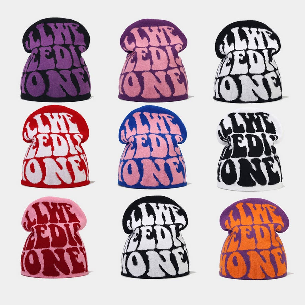 JACQUARD LETTER PERSONALIZED FASHION KNITTED HAT_CWAH2131