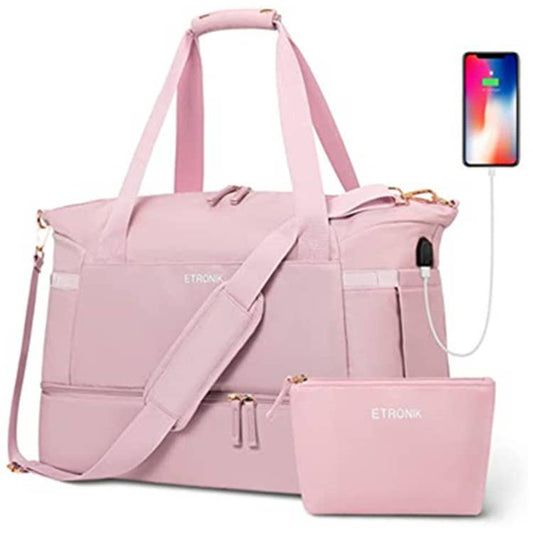 USB charging port fitness bag