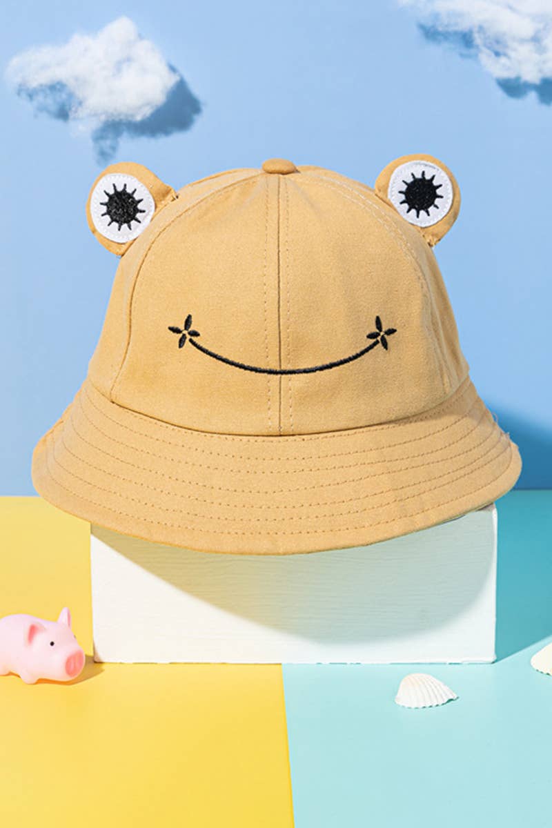 CARTOON FROG DESIGN BUCKET HAT_CWAH0469