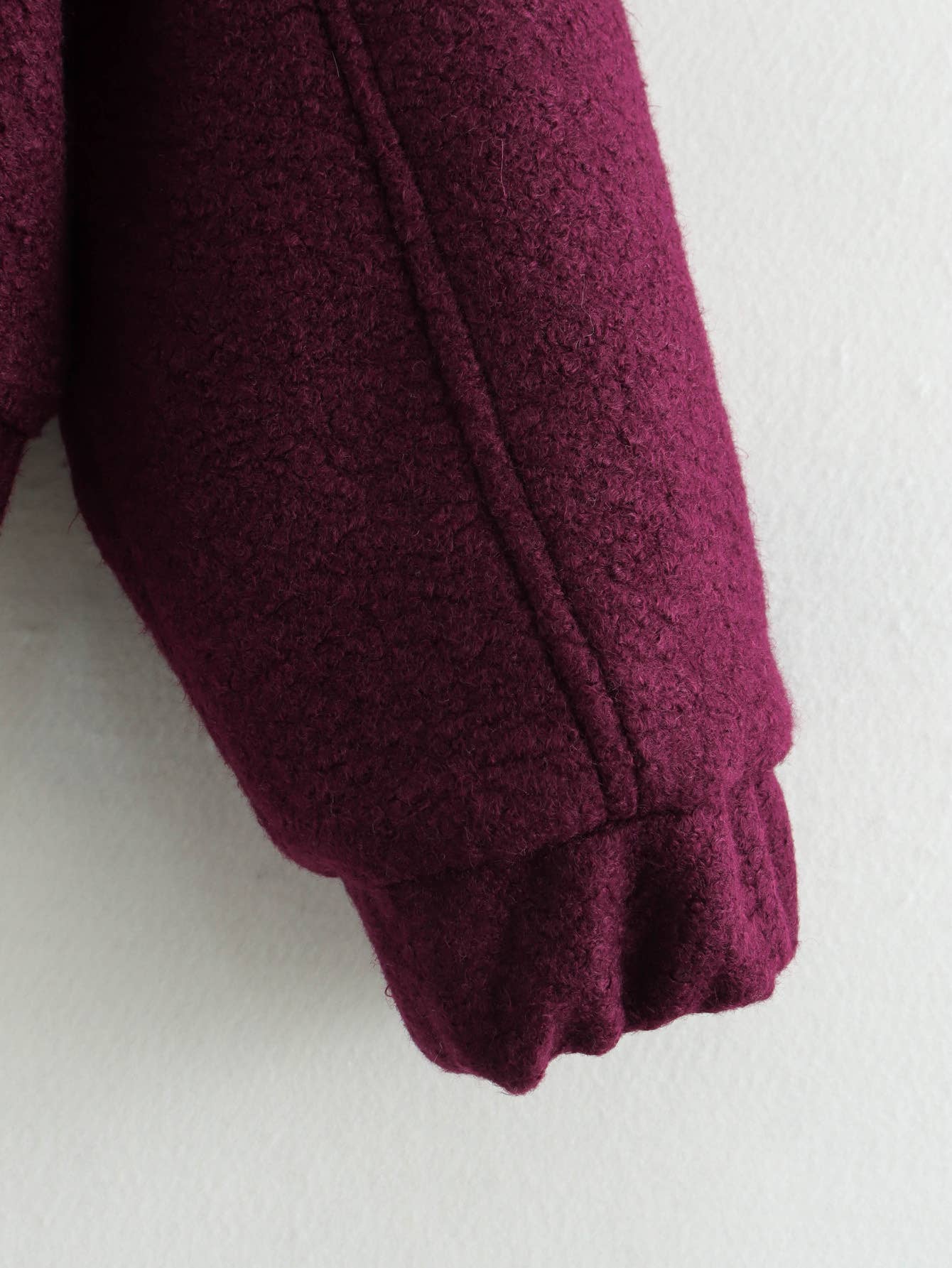 Beaded leather zipper long-sleeved short jacket