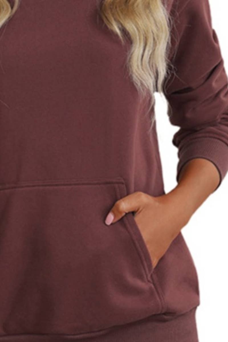 CWOHOL1040_FALL HOODED LONG-SLEEVED HOODIE WITH POCKET