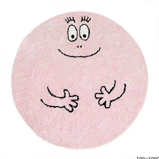 Cute Greenberry Round Rug for Kids & Bedroom