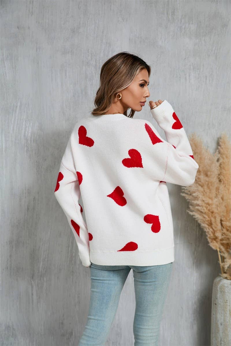 CWOSWL5762_VALENTINE'S DAY HEART LONG SLEEVE KNITTED SWEATER