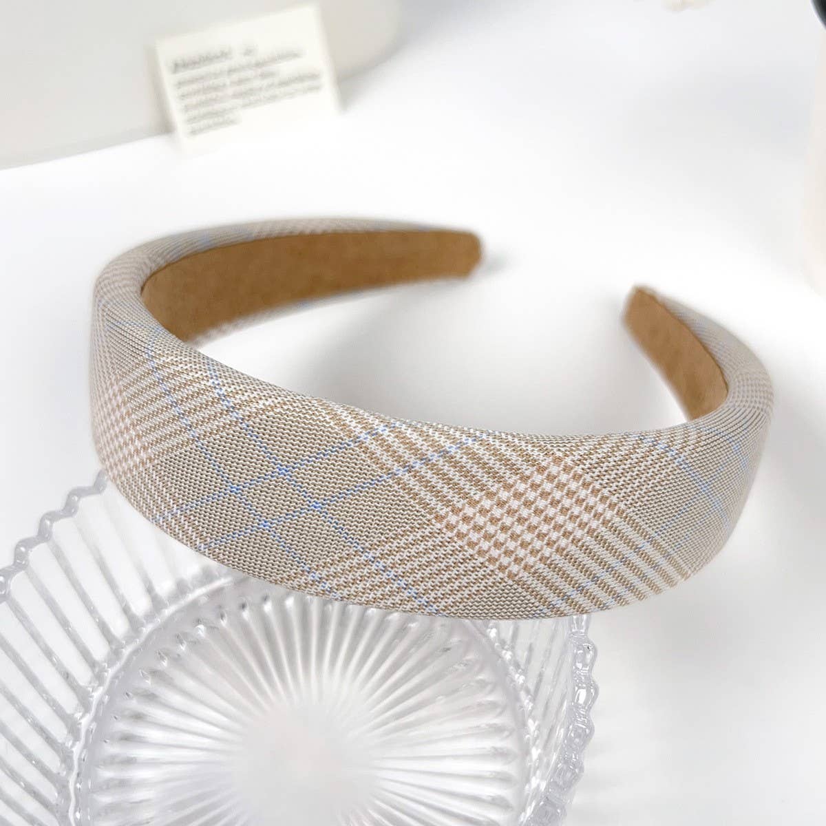 SMALL FRESH PLAID SIMPLE HEADBAND_CWAHA2080