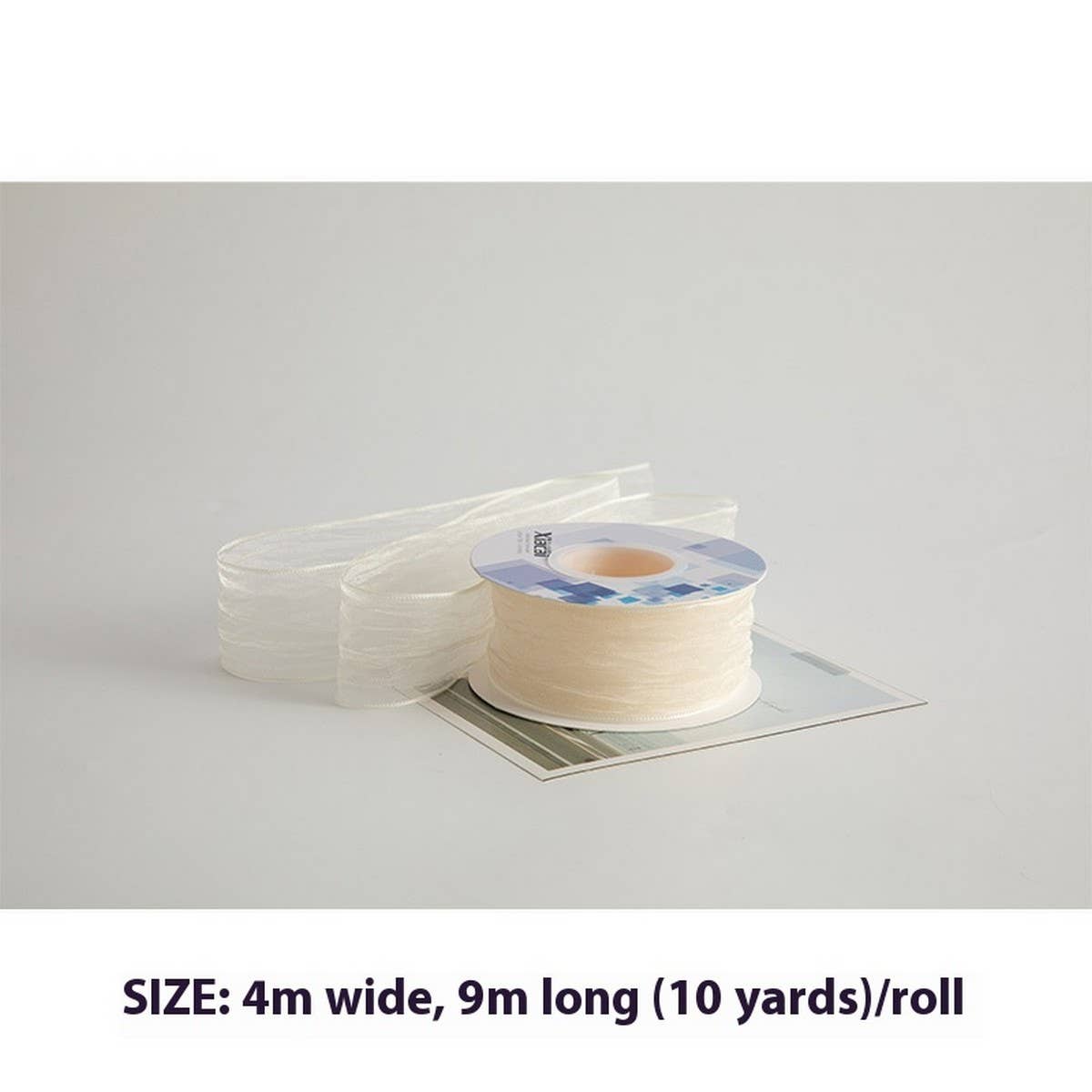 3D PLEATED RIBBON PEARLESCENT ORGANZA RIBBON_CWMM5749