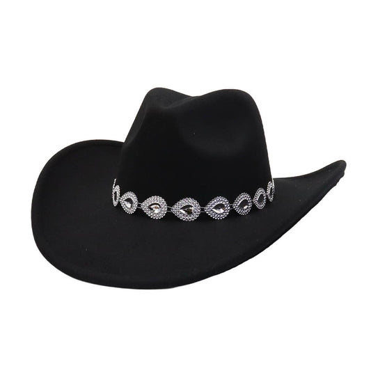 New Autumn Winter Western Ethnic Wide Brim Hat_CWAH04476