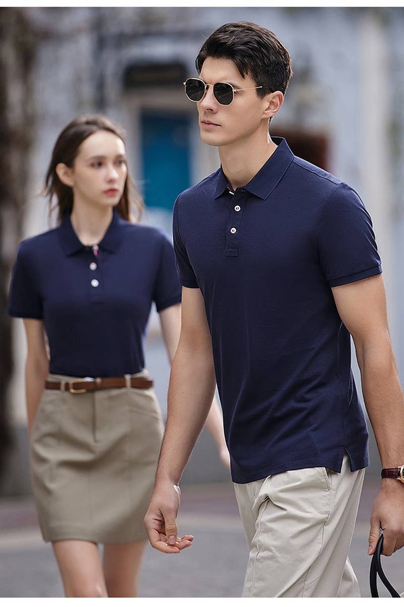 CWTBLS02436_LONG STAPLE COTTON SHORT SLEEVE POLO SHIRT