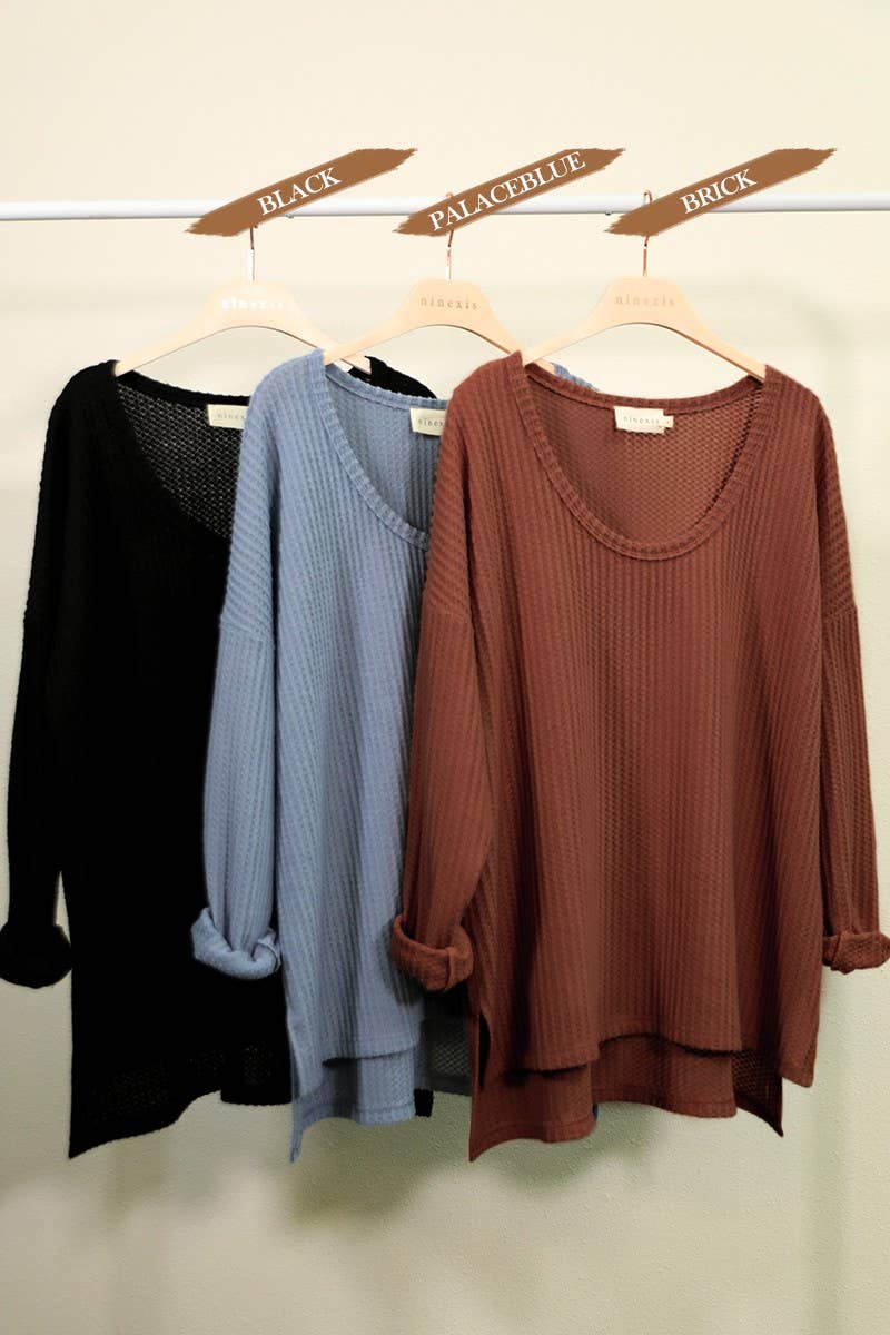 CWOSWL1833_SOFT LOOSE FIT PULLOVER SWEATER KNIT TOP