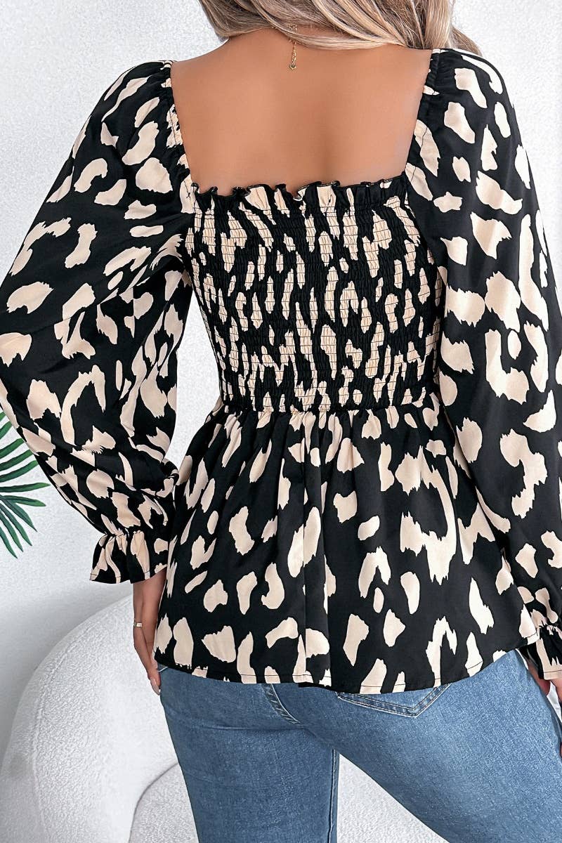 CWTBLL2652_LONG SLEEVE SHIRT WITH SQUARE COLLAR WOODEN EARS